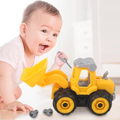 Childrens Toys Classic Simulation Engineering Car Toy Excavator Model Disassembly Engineering Vehicles Model Toy Gift for Boy
