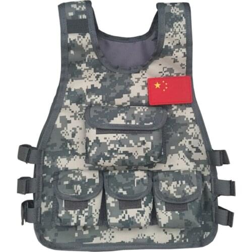 Kids outdoor Sports Camouflage Tactical Vest Children Summer Camp Fishing Hunting Shooting Training Multi-pocket Army Waistcoat