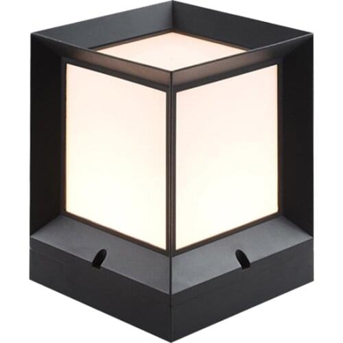 Square aluminum pillar lights, Outdoor landscape garden lights, waterproof railings around lights