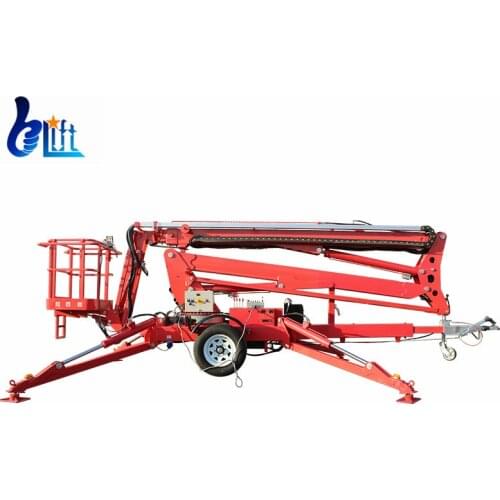 14M Electric Man Lift construction hoist Hydraulic Towable Boom Lift