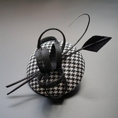 Bird lattice headdress elegant lady hat womens dinner dress cheongsam Night Shanghai catwalk decorative hair band