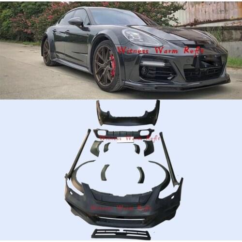For 971 Car Body Kit Front Rear Bumper Side SKirts Wheel Eyebrows For Porsche Panamera 971 2017 2018 2019
