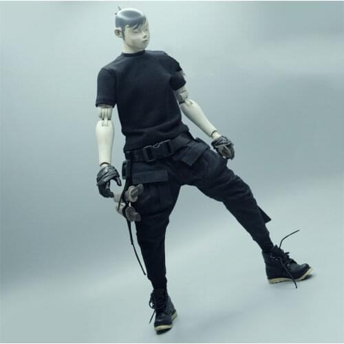 Hot Sales 1/6th CROWTOYS Trendy For Boys Black Shirt Pants Belt No Body For Usual 12inch Soldier Action Collectable