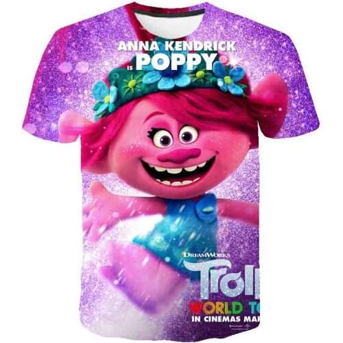 Top Fashion Childrens Wear Kids Casual T-shirt Cute Beautiful Girls Tee 3D Print Costume Boys Baby Teenage Short Sleeves 4-14T