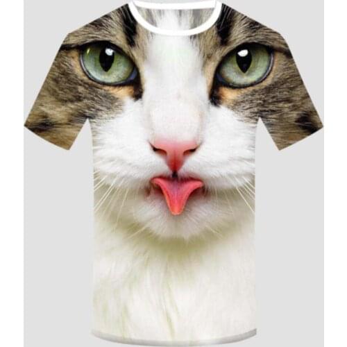 2020 New Cool T-shirt Men/Women 3d T shirt Print two cat Short Sleeve Summer Tops Tees funny T shirt Male S-6XL
