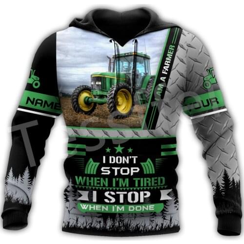 Tessffel Newest Worker Farmer Tractor Instrument Camo Pullover 3DPrint Streetwear Tracksuit Autumn Casual Hoodies Men/Women B-19