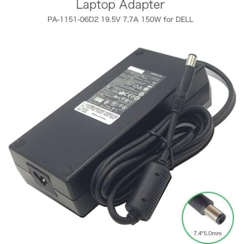 Original 19.5V 7.7A 150W 7.4*5.0mm PA-1151-06D2 W7758 PA-15 Family Laptop Battery Charger for Dell ALIENWARE M15X M14X M15X M11X