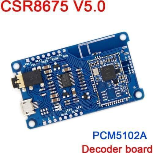DYKB Wireless CSR8675 Bluetooth V5.0 decoder Receiver board PCM5102A low power APTX/APTXLL/APTXHD lossless I2S for Amplifier