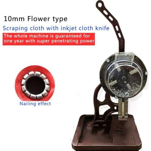 Semi-automatic loopless buttoning machine, printing cloth buttoning machine, light box cloth display rack, tarpaulin buttonhole