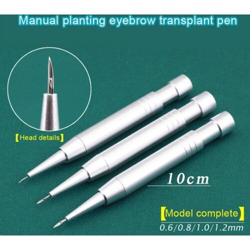 Manually implanted eyebrow hair planting hair tool hair transplant pen hair follicle planting pen