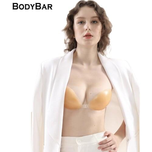 Sexy Strapless Gathered Breathable Bras Nudebra With Dress Silicone Non-Slip Woman Chest Stickers Breast Pad Adhesive Underwears