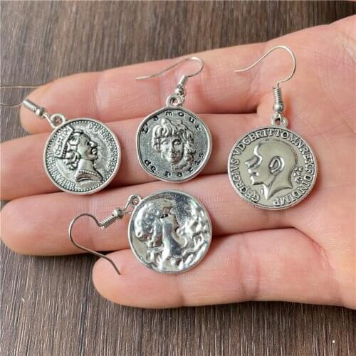 Alloy 4 kinds of national hero Mother of God ear hook tag DIY men and women faith jewelry earrings occasion wear