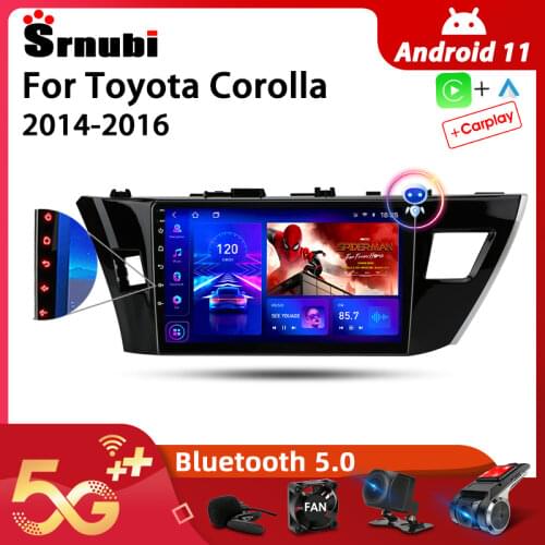 2 Din Android10 Car Player Stereo Audio Radio for Toyota Corolla Ralink 2014-2016 Multimedia Video Touch Screen 4G Wifi MP5 DVD