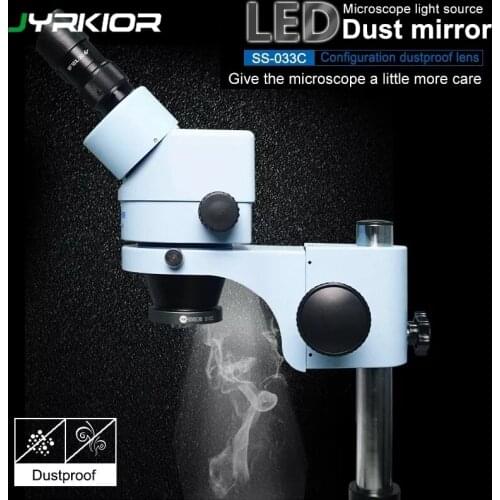 SS-033C USB Adjustable brightness Barrow Lens LED Round Light With UV Oil Smoke Dust Proof Mirror For Microscope Dustproof