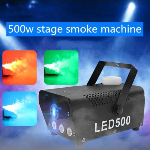 Led 500W wire control smoke machine mini Red Blue Green Mixed color fog machine for car disco bar wedding stage performance show