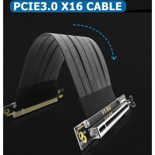 Full Speed PCIE3.0 X16 To X16 Graphics Card Extension Cable Compatible with ATX Chassis Phanteks Lianli MSI Adapter Expansion