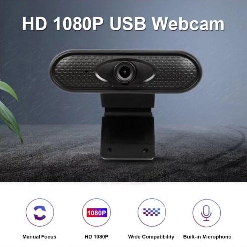2MP USB Webcam Manual Focus 1080P HD PC Computer TV Web Camera with Built-in Mic Household Computer Safety Parts