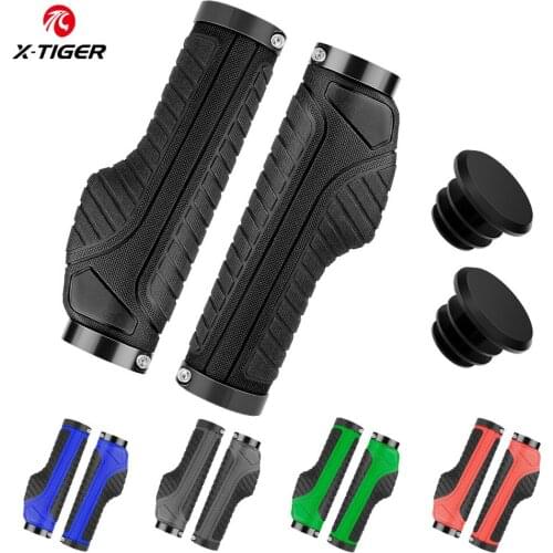Bicycle Grips MTB Rubber Handlebar Grips Shockproof Anti-Slip Racing Road Bike Grips Ergonomic Lock Cycling Handlebar