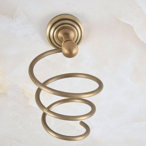Vintage Antique Brass Hair Dryer Holder Wall Mounted Dryer Holder Bathroom Accessories Bath Hardware Bathroom Fitting mba730