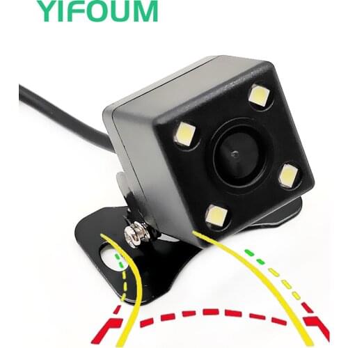 YIFOUM HD 170 Degree Dynamic Trajectory Tracks Parking Line Waterproof Car Reverse Backup Rear View Camera Parking Camera