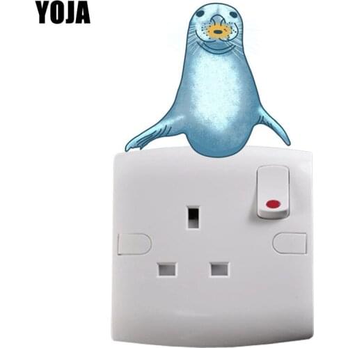 YOJA Little Sea Lion Living Room Bedroom Home Decor PVC Colour Switch Decals Wall Sticker 8SS1268