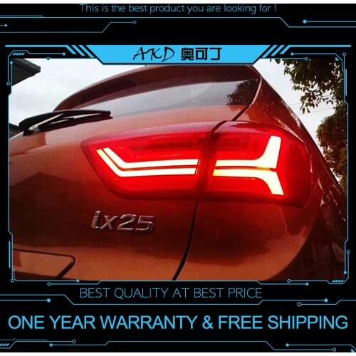 AKD Car Styling Taillights for Hyundai ix25 Creta 2015-2017 LED Tail Light DRL Tail Lamp Turn Signal Rear Reverse Brake