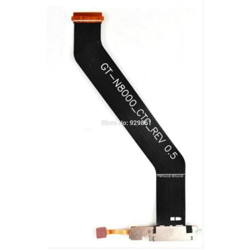 1PCS New Dock Connector Charger USB Charging Port Flex Cable for Samsung Galaxy Note 10.1 N8000 N8010 Rev 0.5