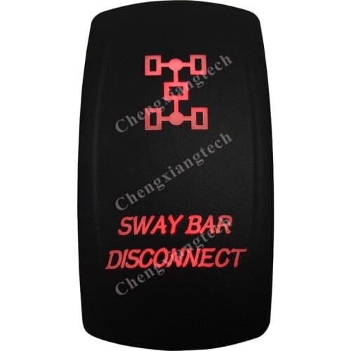 Red Led Car Boat Dashboard Light Rocker Toggle Switch Sway Bar Disconnect 5P ON OFF SPST for Carling ARB Narva 4x4 Style