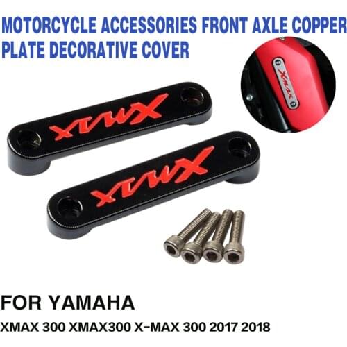 Motorcycle Accessories Aluminum Front Axle Coper Plate Decorative Cover For Yamaha XMAX 300 XMAX300 X-MAX300 X-MAX 300 2017-2020