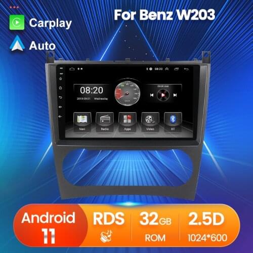 Android Car Multimedia Radio Stereo Player For Mercedes Benz C Class W203 C180 C200 W209 W219 CLK CLC GPS Navigation