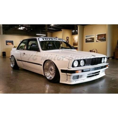 Car Accessories FRP Fiber Glass PD Style Front Fender Fit For 1984-1991 E30 Coupe Front Over Fender Flares