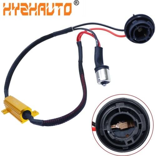 HYZHAUTO 1156 P21W Py21w Decoder Car Canbus Cable No Flickering Error Canceller BA15S BAU15S Resistor 50W 1Pcs