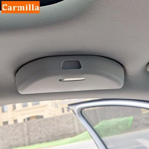 Car Sunglasses Glasses Box Storage Case Holder for Volkswagen VW Polo 6R 2010-2017 for Skoda Rapid 2012-2019 Accessories