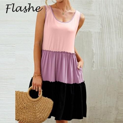 BISHAN Colored Summer Dresses