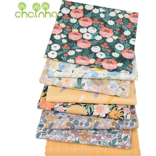 Chainho,Printed Twill Cotton Fabric,Patchwork Cloth For DIY Sewing&Quilting Baby&Childrens Bedcloth Material,2021 Floral Series