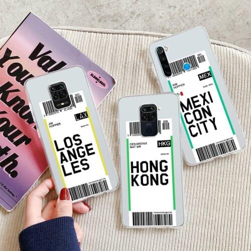 Hot Air ticket travel New York Los Angeles case For Huawei P9 P10 P20 P30 P40 P smart Lite Plus Pro cases Y5 Y6 Y7 2018 Cover