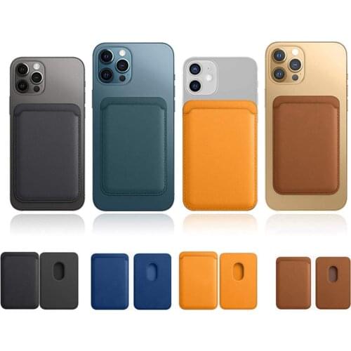 Phone Card Case Magnetic Leather Card Holder For IPhone12/pro Luxury Cover For IPhone 12 Pro Max Mini Magsafe Adsorption