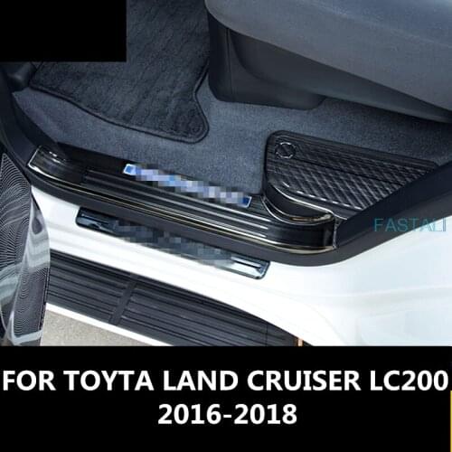 FOR TOYTA LAND CRUISER LC200 2016-2018 Stainless Steel welcome pedal refires door sill strip parts Auto Accessories