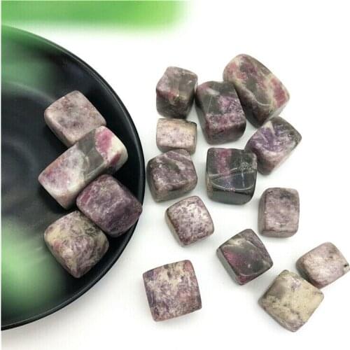 Drop Shipping 100g Natural Plum Tourmaline Quartz Tumbled Crystal Polished Stone Healing Reiki Natural Stones and Crystals
