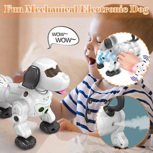 Electric Follow Dog Robot Toys for Kids Smart Remote Control Robot Touch-Sensing Gift for Boys and Girls Electronic Pet Dog Toy