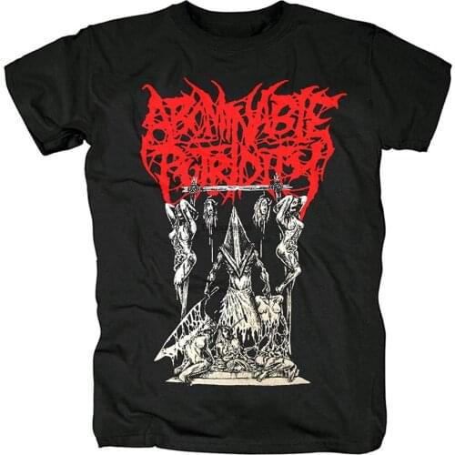 Mens TShirt Short Sleeve Shirt Abominable Putridity Rock Tee Women Hiphop Shirts(7)
