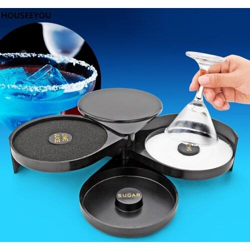 Hot 2020 New Glass Rimmers 3 Tier Salt Sugar Margarita Cocktail Glass Rimmer Home Bar Accessory Tool Bartender