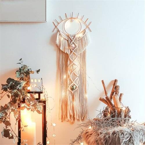 Handmade Weave Cotton Dream Catcher Boho Home Decoration Living Room Bedroom Wall Hanging Creative Nordic Wall Decor Gifts