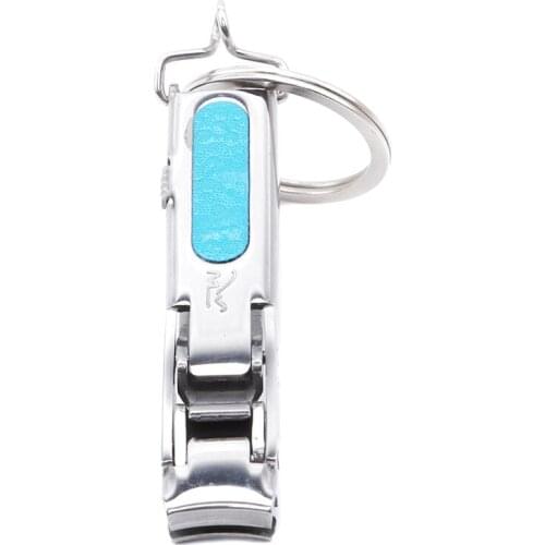 High Quality Stainless Steel Silver Nail Art Tool New Foldable Hand Toe Nail Clippers Cutter With Keychain Cutter Trimmer 1PC