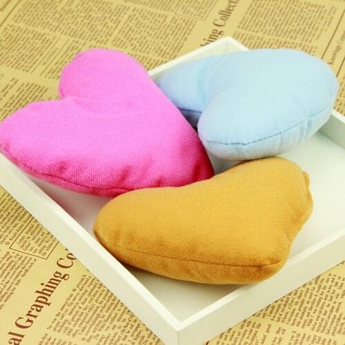 Cute Colorful Love Small Dog Pillow PP Cotton Padded Heart Shaped Pillow For Pet Toys Soft Plush Dog Bed Puppy Kennel Pillow