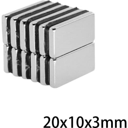 5~100pcs 20x10x3 mm Block Powerful Magnets Bulk Sheet Neodymium Magnetic 20x10x3mm Strong Permanent NdFeB Magnet 20*10*3