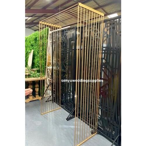New style white/Gold Wedding Square Metal Arch Stand Backdrop Frame For Wedding Decoration senyu2152