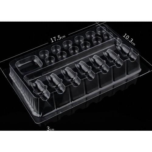Disposable Versatile Transparent Plastic Pigment Tray Color Palette For Tattoo Rectangle Ink H Cartridge Needles Holder