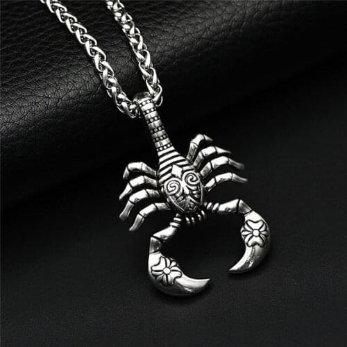 Scorpion Pendant Necklace for Stainless Steel Hiphop/Rock Style Jewelry Necklaces Mens Gift