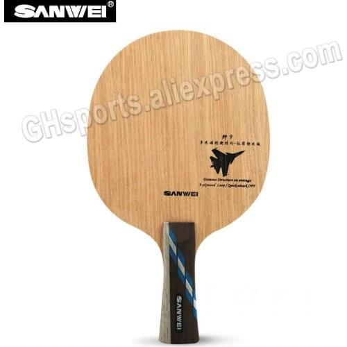 Sanwei J-9 / J9 (9 Ply Even Wood) SANWEI Table Tennis Blade Racket SANWEI Ping Pong Bat Paddle